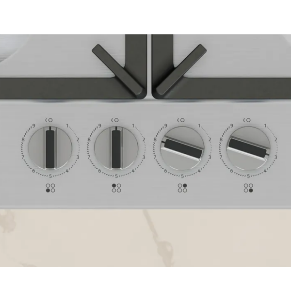 NEFF T26CIH8N0 Piano Cottura A Gas In Acciaio Inox, 60 Cm, FlameSelect