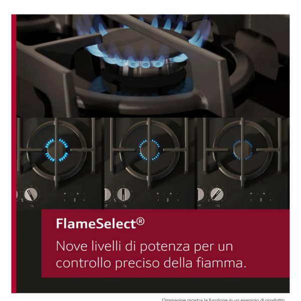 NEFF T26CIH8N0 Piano Cottura A Gas In Acciaio Inox, 60 Cm, FlameSelect