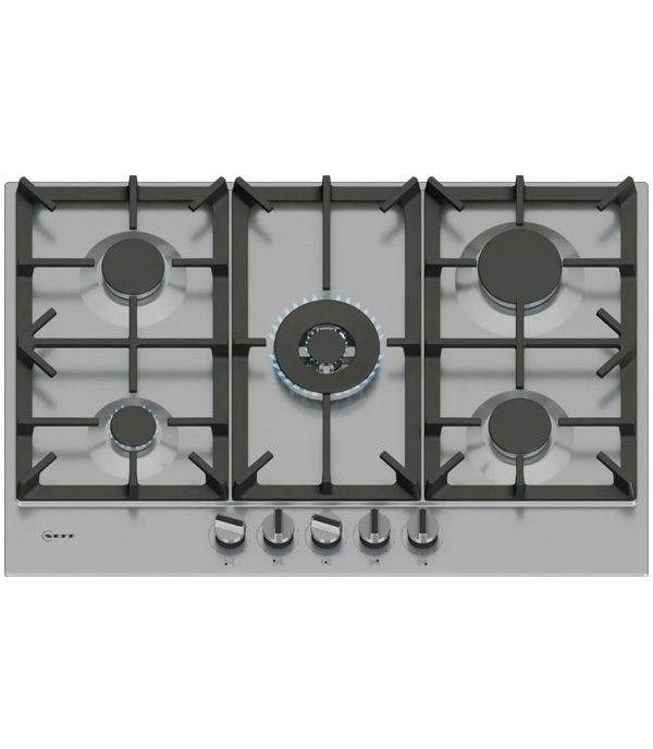 NEFF T27CIQ8N0 Piano Cottura A Gas In Acciaio Inox - 75 Cm