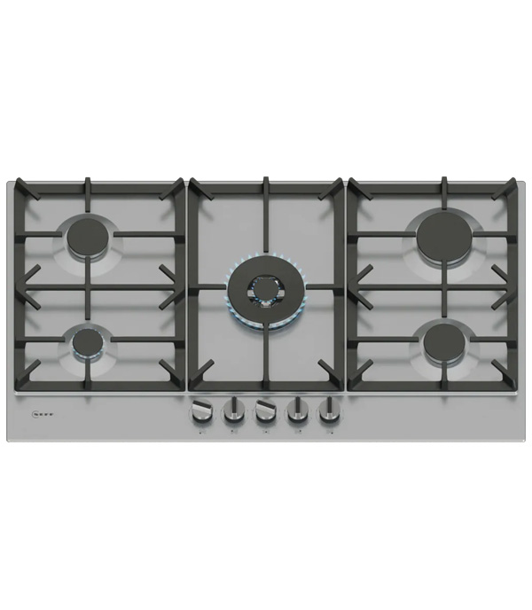 NEFF T29CIR8N0 Piano Cottura A Gas In Acciaio Inox - 90 Cm