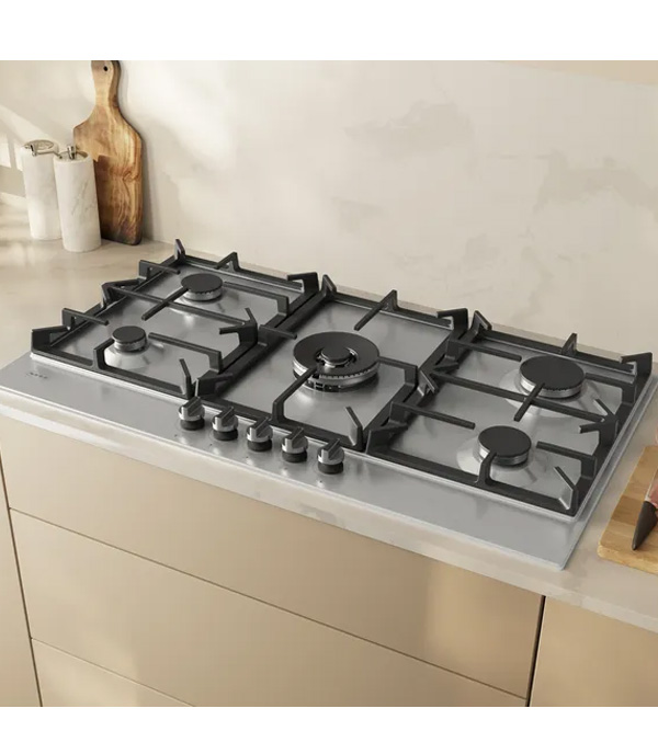 NEFF T29CIR8N0 Piano Cottura A Gas In Acciaio Inox - 90 Cm