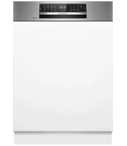 BOSCH SMI6ECS00E Lavastoviglie da incasso con frontalino, 60 cm, Acciaio
