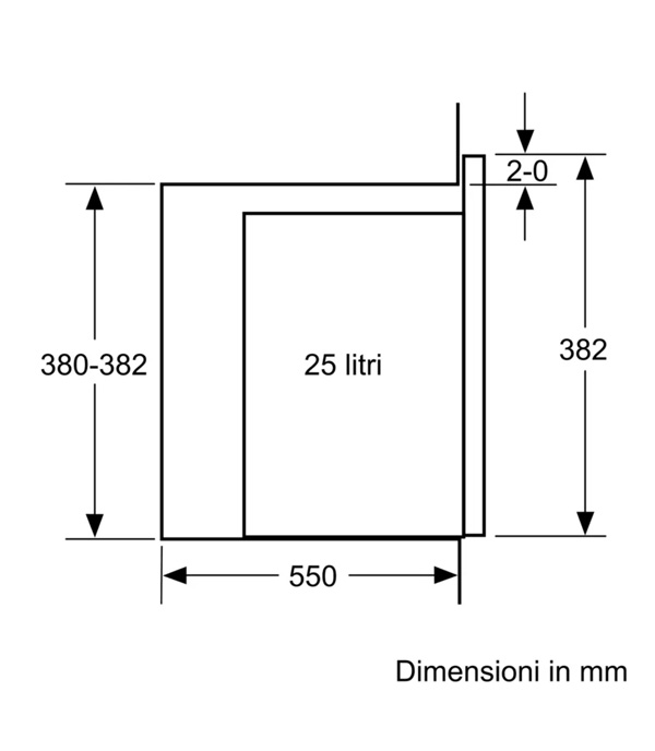 NEFF HLAWD53K0 Microonde 38 cm, Nero
