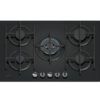 NEFF T27PIQ4S0 Piano cottura a Gas 75 cm Vetro temprato, Nero