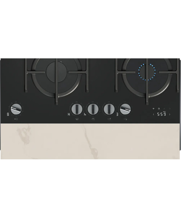 NEFF T29RHS4S0 Piano cottura a gas, 90 cm, Vetro temprato, Nero