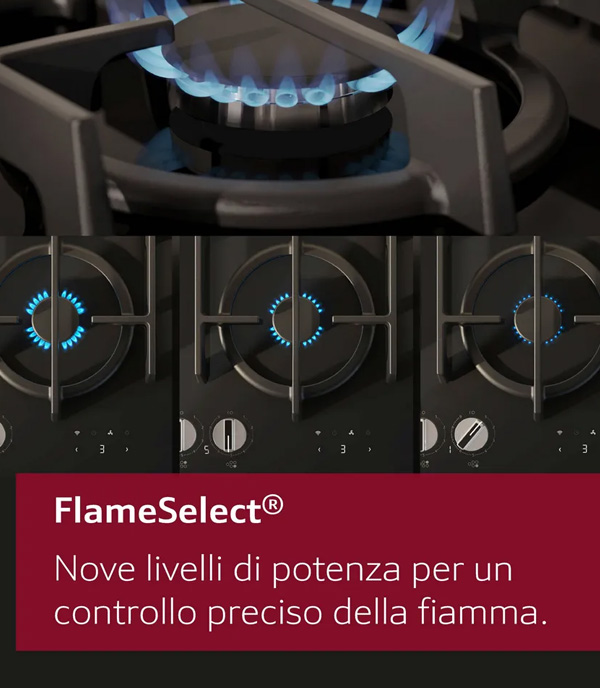 NEFF T29RHS4S0 Piano cottura a gas, 90 cm, Vetro temprato, Nero