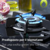 NEFF T29RHS4S0 Piano cottura a gas, 90 cm, Vetro temprato, Nero