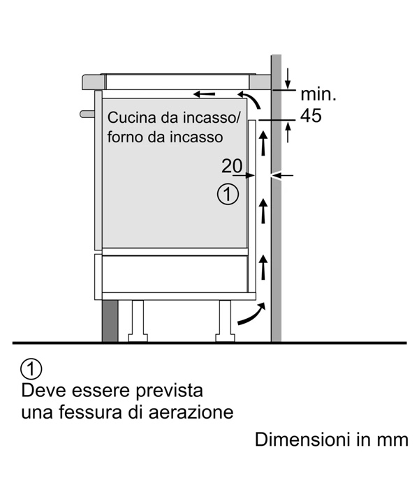 NEFF T58PHW1L0 Piano a induzione con cappa integrata, 70 cm