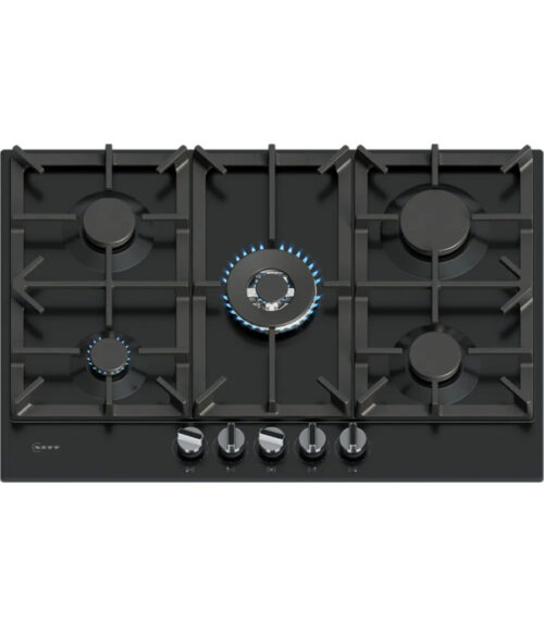 NEFF T27CIQ8S0 Piano cottura a gas, 75 cm, acciaio smaltato, Nero
