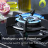 NEFF T27CIQ8S0 Piano cottura a gas, 75 cm, acciaio smaltato, Nero