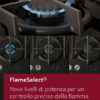 NEFF T27CIQ8S0 Piano cottura a gas, 75 cm, acciaio smaltato, Nero