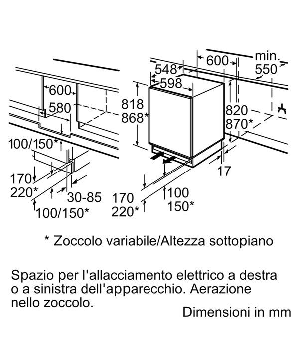NEFF K4316XFF0 Frigorifero sottopiano classe F